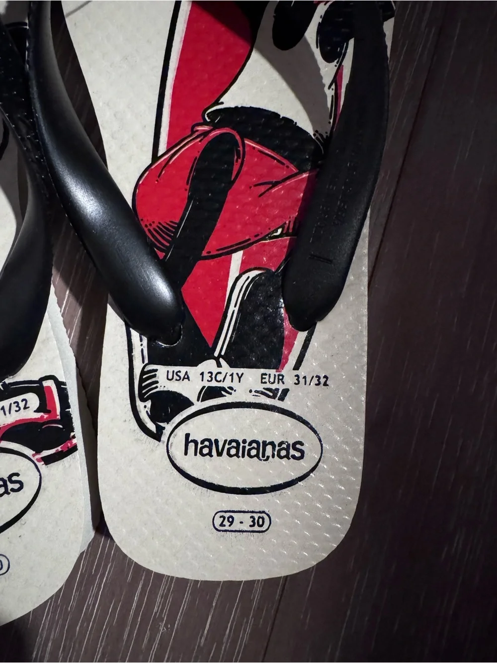 Havaianas Kids Flip Flops Mickey Mouse Boys Sz 13 NWT Made In Brazil Beach Pool